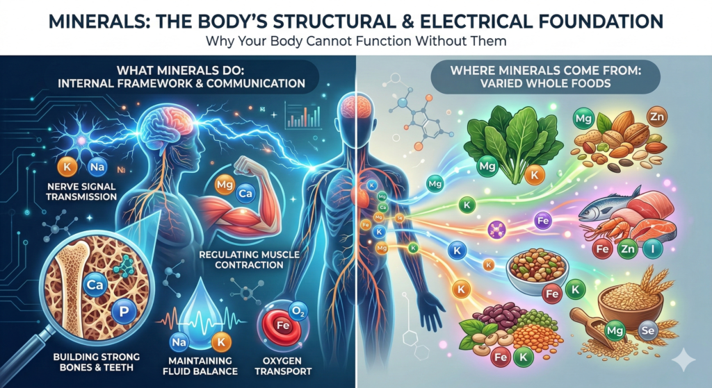 What Minerals Actually Do (And Why Your Body Cannot Function Without Them)